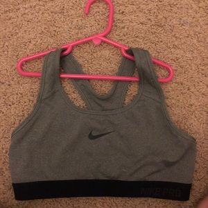 Nike grey sports bra